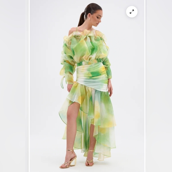 AKIRA LIMONE CHIFFON BLOUSE NWT - Picture 5 of 9